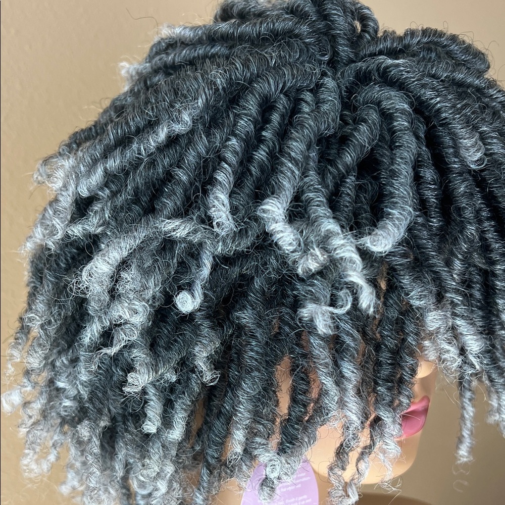 6 Inch Short Dreadlocks Afro loc wig with clips in synthetic faux braided new - Picture 2 of 5